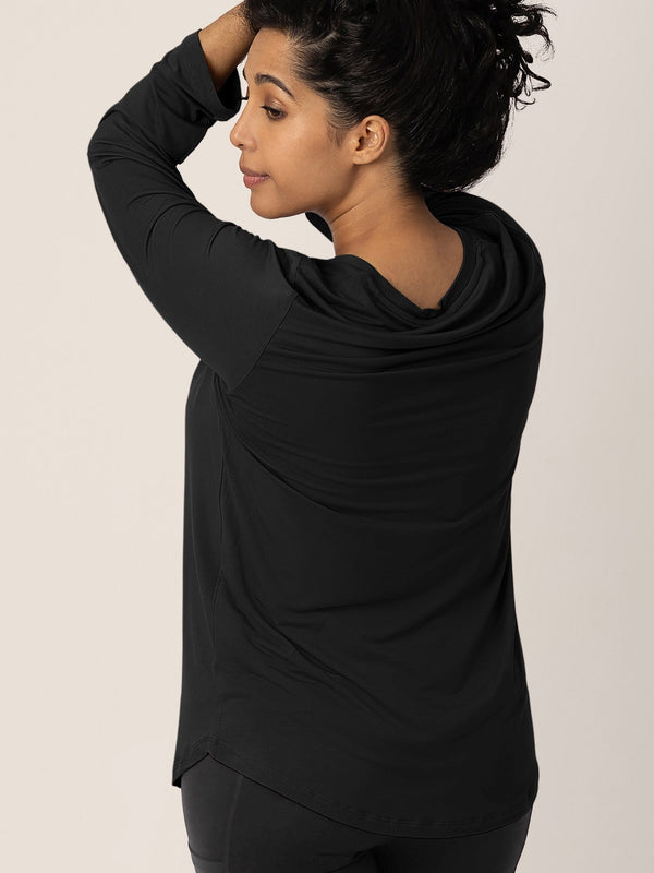 Bamboo Maternity & Nursing Long Sleeve T-shirt | Black - MOOGCO Baby