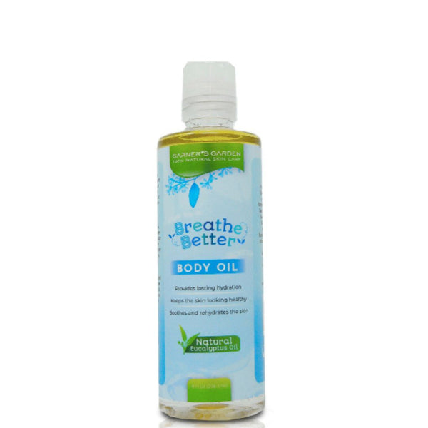 Breathe Better Body Oil for babies, soothing and moisturizing, shown from angle 2.