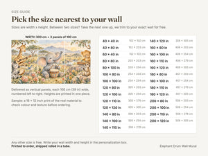 Watercolor Elephant Drum Wall Mural, image 5