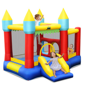 Inflatable Bounce Slide Jumping Castle Without Blower - Heavy-Duty