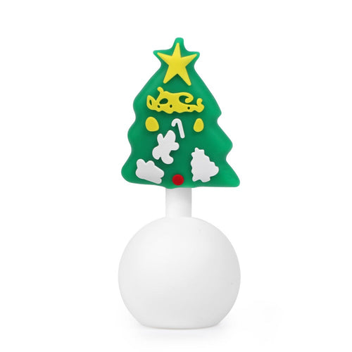 Haakaa Winter Holiday Silicone Breast Pump Stopper 1PK in angle view, perfect for pumping accessories. Limited edition.
