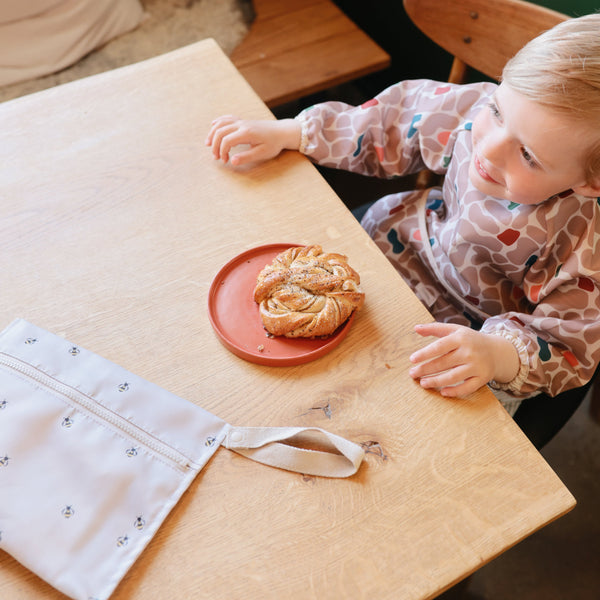 Mushie Long Sleeve Bib water resistant 6 to 24 months