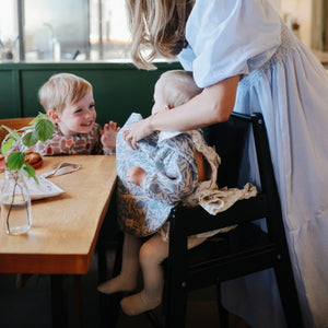 Mushie Long Sleeve Bib water resistant 6 to 24 months