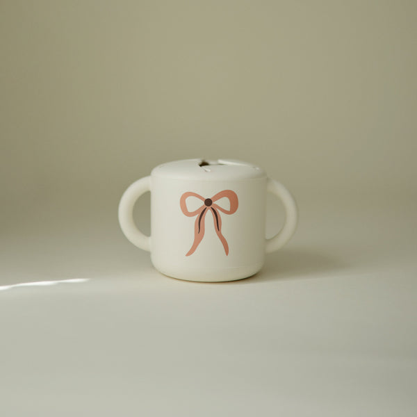 Mushie Snack Cup silicone spill-proof two handles