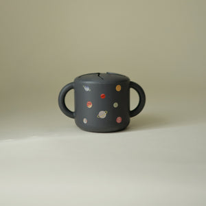 Mushie Snack Cup silicone spill-proof two handles
