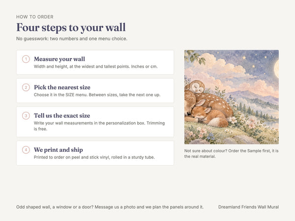 Watercolor Dreamland Friends Wall Mural, image 6