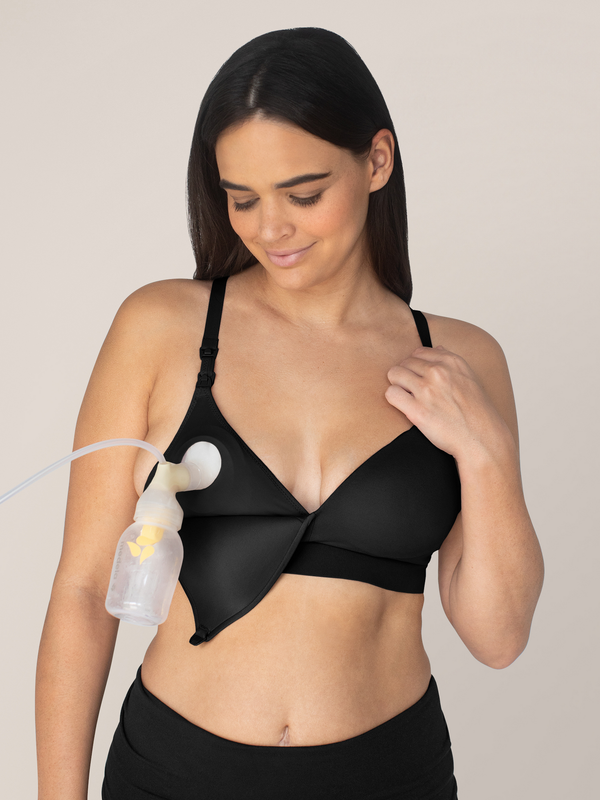 Minimalist Hands-Free Pumping & Nursing Bra | Black - MOOGCO Baby