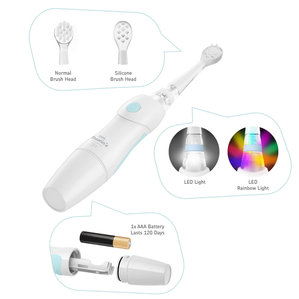Little Martin's Baby Electric Toothbrush for gentle oral care, designed for infants and toddlers.