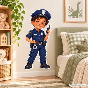 Personalized Police Officer Wall Decal from Photo, Dream Job Sticker, image 6