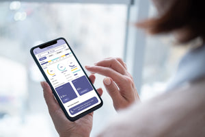 Guardian+ thermometer for babies, angle 7 view, showcasing its sleek design and easy-to-read display.