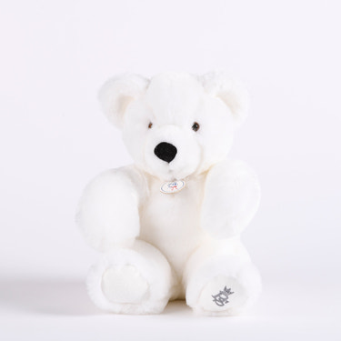 MARTIN | White Plush Bear (30 cm) | Made in France - MOOGCO Baby