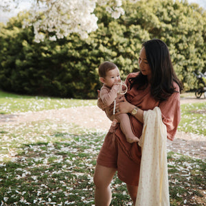 Mushie Organic Cotton Muslin Swaddle Blanket extra soft