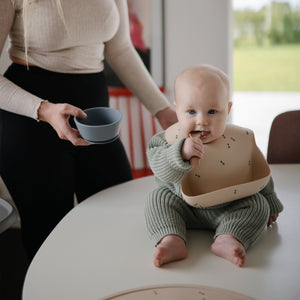 Mushie Silicone Suction Bowl for Babies Learning to Feed