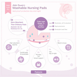 Little Martin's Washable Nursing Pads - 4 Counts - MOOGCO Baby
