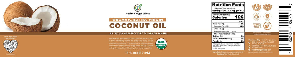 Organic Extra Virgin Coconut Oil 14 oz - pure, natural baby care essential for skin and hair nourishment.