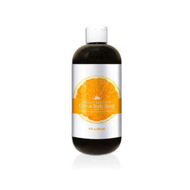 Health Ranger's Citrus Body Soap 12oz - Natural cleansing for healthy skin, refreshing citrus scent, main product image.