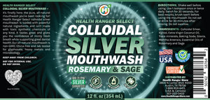 Colloidal Silver Rosemary & Sage Mouthwash 12oz (354ml)