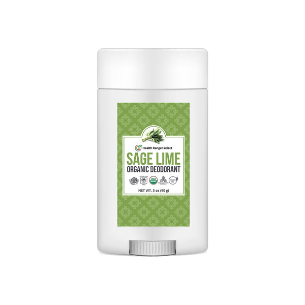 Health Ranger Store Organic Sage Lime Deodorant 3 oz (90 g)
