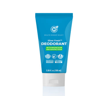 Silver Fresh Liquid Deodorant with Magnesium & Baking Soda in 3.38 fl. oz tube for baby personal care.