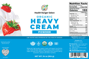 Organic Heavy Cream Powder 34oz #10 Can, 2-Pack - Storable Organics, Angle 3 view.