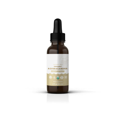 Organic Ashwagandha Liquid Extract 2 fl. oz - Natural supplement for stress relief and wellness support.