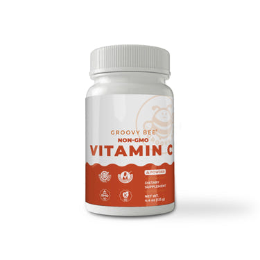 Non-GMO Vitamin C Powder 4.4 oz for babies - Multivitamin supplement for immune support and overall health.