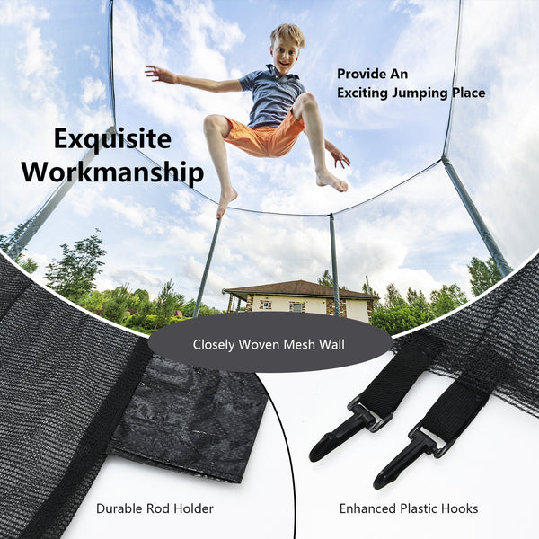 15 Feet Trampoline Safety Replacement Enclosure Net at angle 21 for enhanced protection and fun in toys & hobbies.