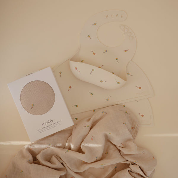 Mushie Extra Soft Muslin Crib Sheet 100% Cotton Pre-washed