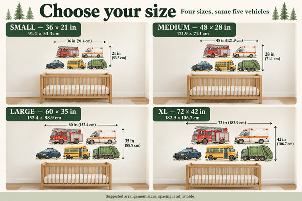 City Vehicle Wall Decals, Set of 5 (Set 3), image 6