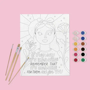 Nothing Is Impossible DIY Paint By Numbers Art Kit