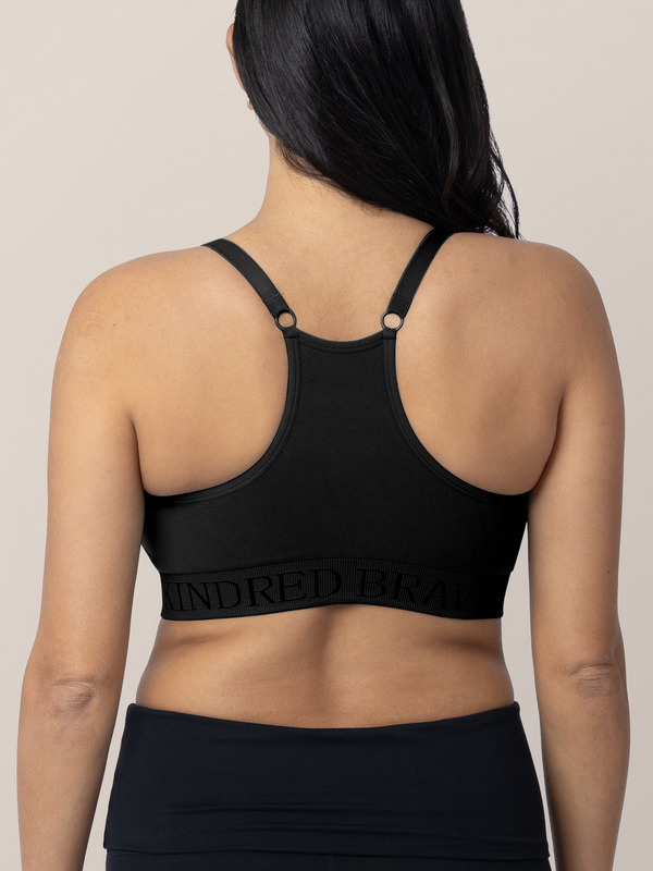 Sublime® Hands-Free Pumping & Nursing Sports Bra | Black