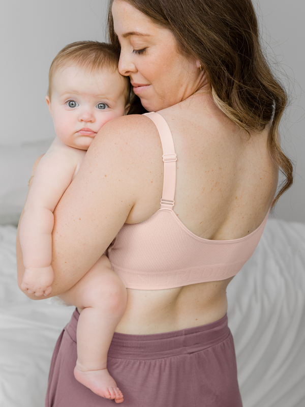 Sublime® Adjustable Crossover Nursing & Lounge Bra | Soft Pink