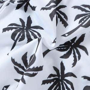 Boys' Cotton One-piece Swimsuit Cartoon Coconut Tree Printed Tape Hat