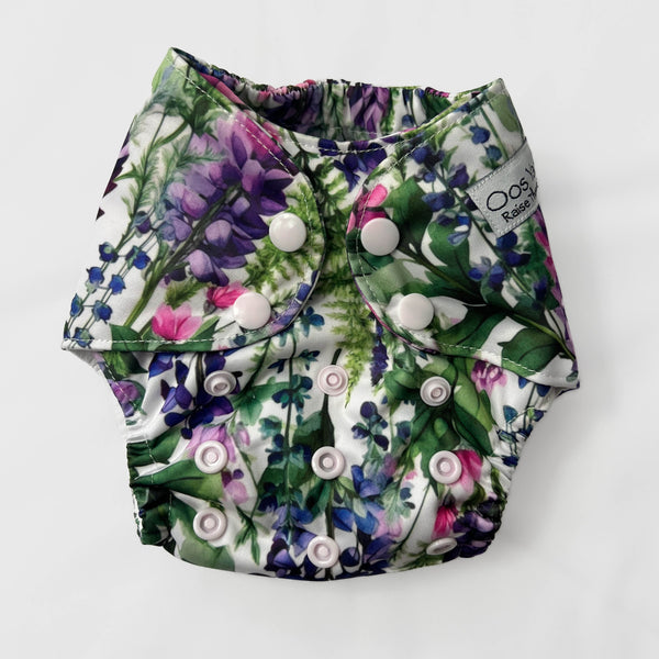 Wildling (newborn) Cloth Pocket Diaper - Lupine Blooms