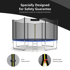 15 feet trampoline safety replacement net for secure play, ensuring protection for kids during outdoor fun.