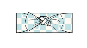 Beach Blue Mouse Checker - Headband