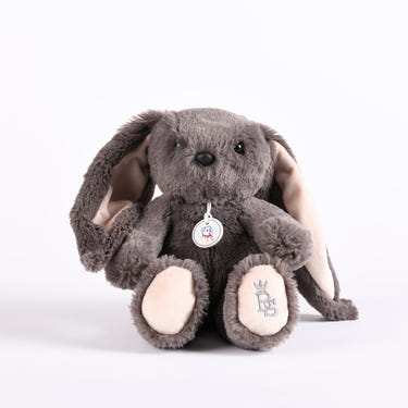 LAPINOU | Grey Plush Bunny Toy (20cm)  | Made in France - MOOGCO Baby