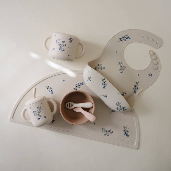 Mushie Snack Cup silicone spill-proof two handles