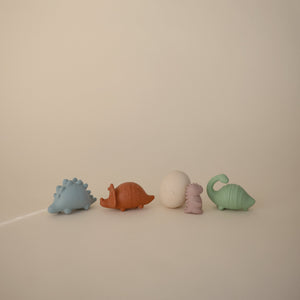 Dino Mold Free Bath Play Set for kids, featuring colorful dinosaur shapes for fun and safe bath time play.