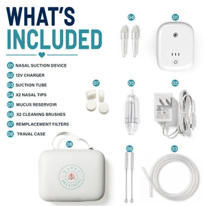 Happy Breathing Suction Baby Nasal Aspirator 3 Levels Rechargeable