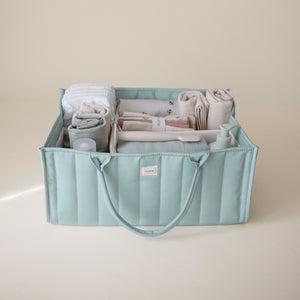 Mushie Diaper Caddy Quilted with Removable Dividers