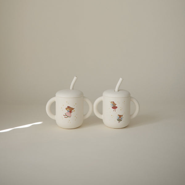 Silicone Training Cup + Straw