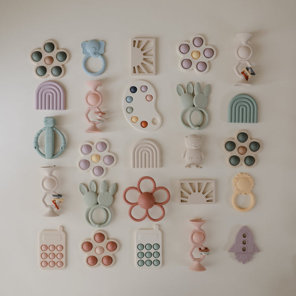 HexaPop Suction Toy for babies, colorful design, engaging play at angle 15, perfect for sensory development.