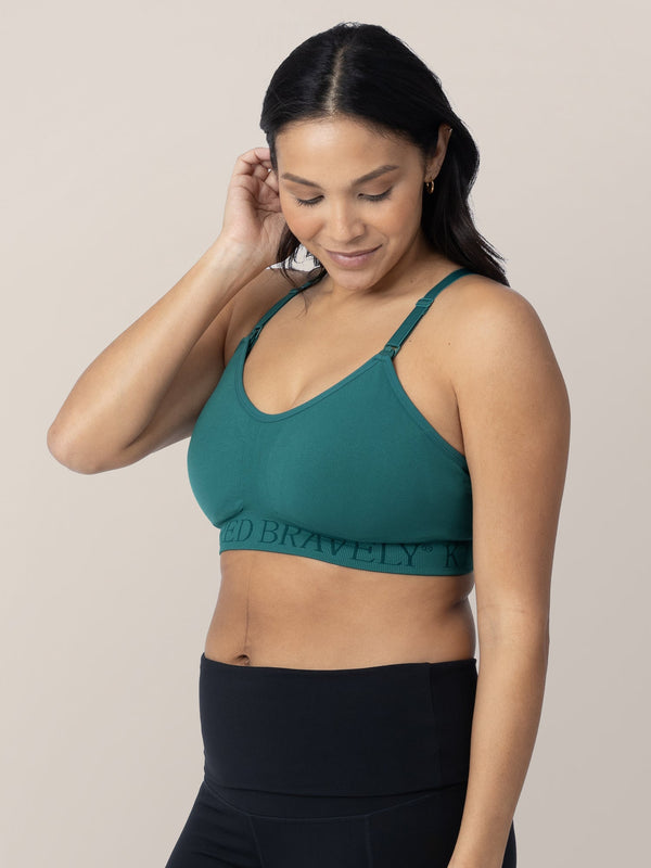 Sublime® Hands-Free Pumping & Nursing Sports Bra | Teal