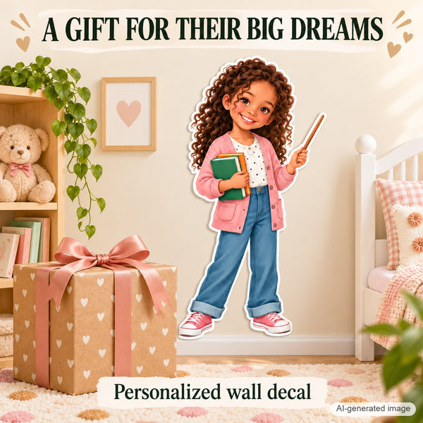Personalized Teacher Wall Decal from Photo, Dream Job Sticker, image 9