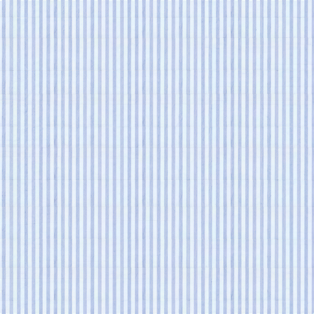 Wendy Anne Blue Seersucker Stripe Cotton Oval Fitted Sheet