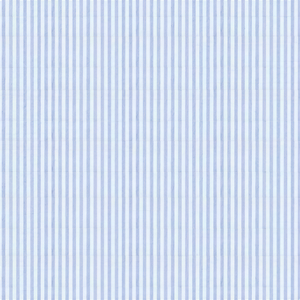 Wendy Anne Blue Seersucker Stripe Cotton Oval Fitted Sheet