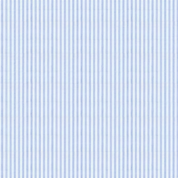 Wendy Anne Blue Seersucker Stripe Cotton Oval Fitted Sheet