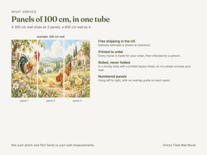 Watercolor Chicks Field Farm Wall Mural, image 8