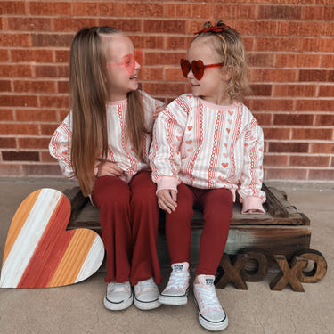 Laced with Love Crewneck Sweatshirt for babies - cozy and stylish infant apparel.